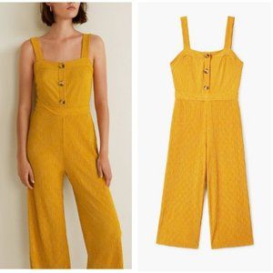 Mango Yellow Polk-dot jumpsuit